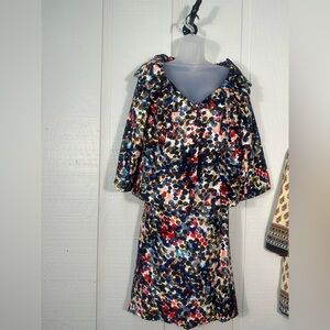 Nicolette Women’s Multicolored Shirt and Blazer Set Size 14W EUC